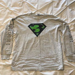 Three Doors Down Kryptonite XL Long Sleeve Tee T-Shirt 2001 Tour
